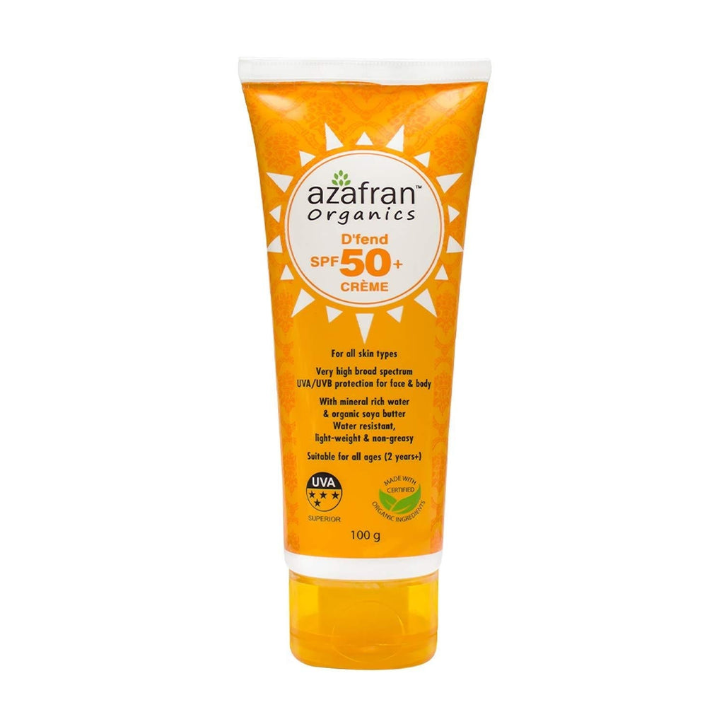 Azafran Organics D'fend SPF 50+Creme, 100g - BeesActive Australia