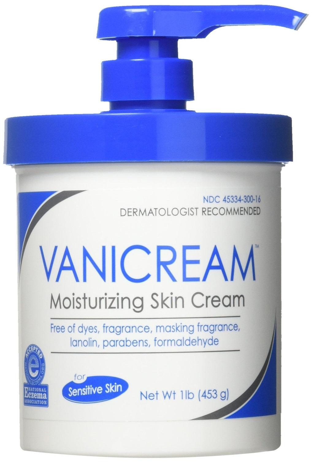 Vanicream Moisturizing Skin Cream with Pump Dispenser, 1 Pound - BeesActive Australia