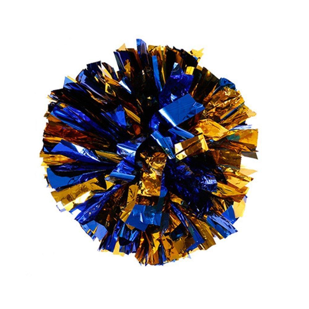 [AUSTRALIA] - FinalZ 12'' Cheering Squad Spirited Fun Cheerleading Kit Cheer Poms Pack of 2 Blue+Gold 