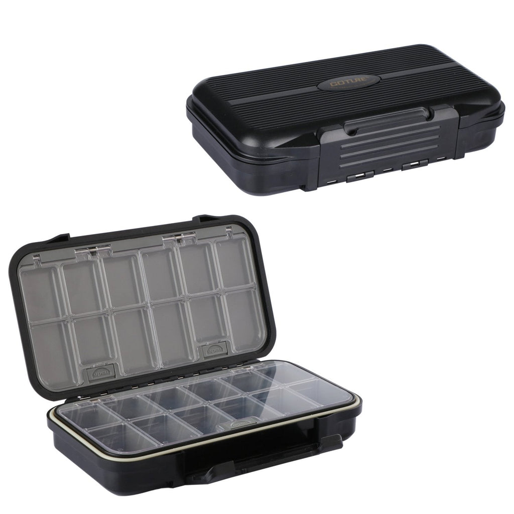 [AUSTRALIA] - Goture Waterproof//2-sided//Fishing-Lure-Boxes-Bait,for Vest Small-Case, Mini-Box Storage Containers NEW TYPE Large/Black 
