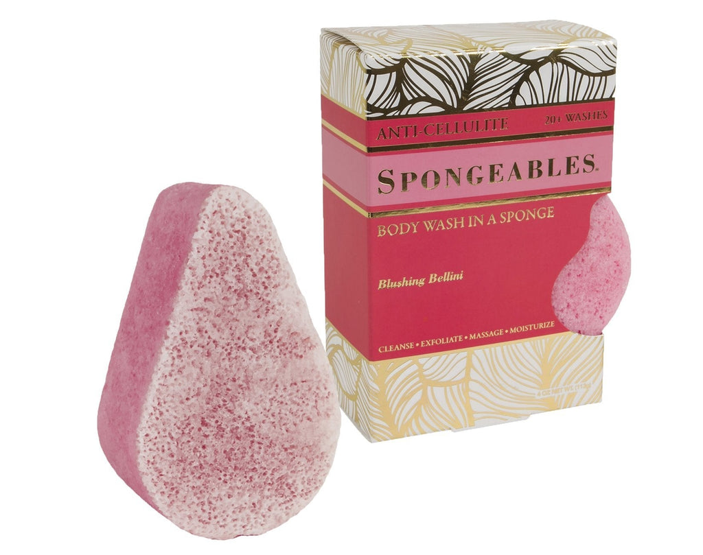 Spongeables Anti-Cellulite Body Wash in a Sponge, Blushing Bellini Scent, 4 Oz Spongeables Anti-Cell 20+ Blushing Bellini 1pk - BeesActive Australia