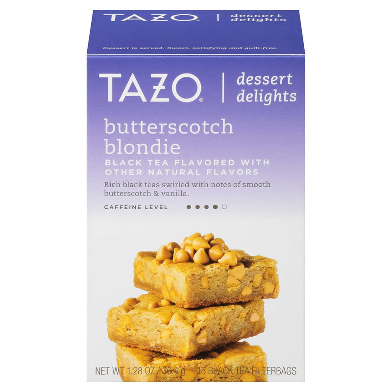 Tazo Butterscotch Blondie Dessert Delights Tea Bags 15 Black Tea filterbags, total 1.28 oz 1.28 Ounce (Pack of 1) - BeesActive Australia