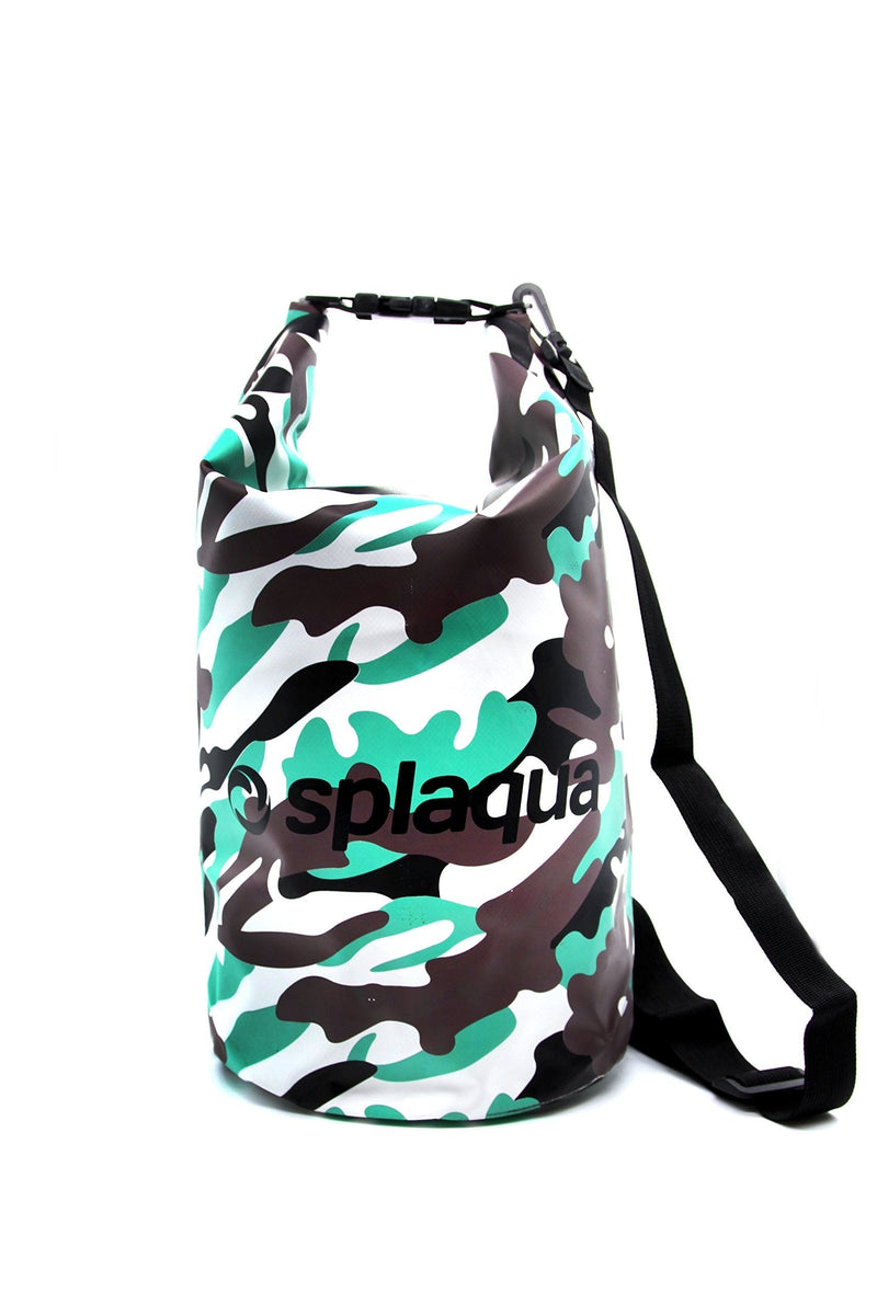 [AUSTRALIA] - Splaqua Waterproof Dry Bag for Boating, Water Sports and Hiking - Compression Sack Protects Equipment and Gear Camouflage 20 Liters 