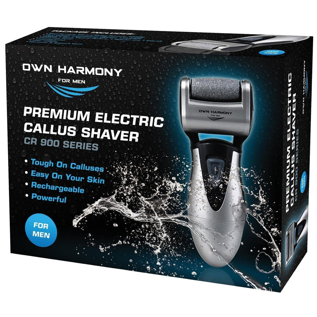 Electric Foot Callus Remover: Rechargeable Pedicure Tools for Men by Own Harmony - 3 Rollers Professional Spa Electronic Micro Pedi Feet File Care Best for Hard Cracked Skin and Powerful Exfoliation - BeesActive Australia