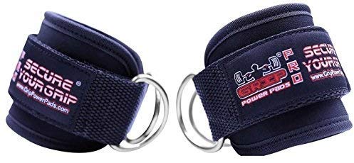 Ankle Straps for Cable Machines Double D-Ring Gym Adjustable Neoprene Premium Cuffs to Enhance Legs Abs & Glutes Kickbacks Workouts Leg Curls Extensions Booty Hip Abductors Exercise for Men & Women Black Single - BeesActive Australia