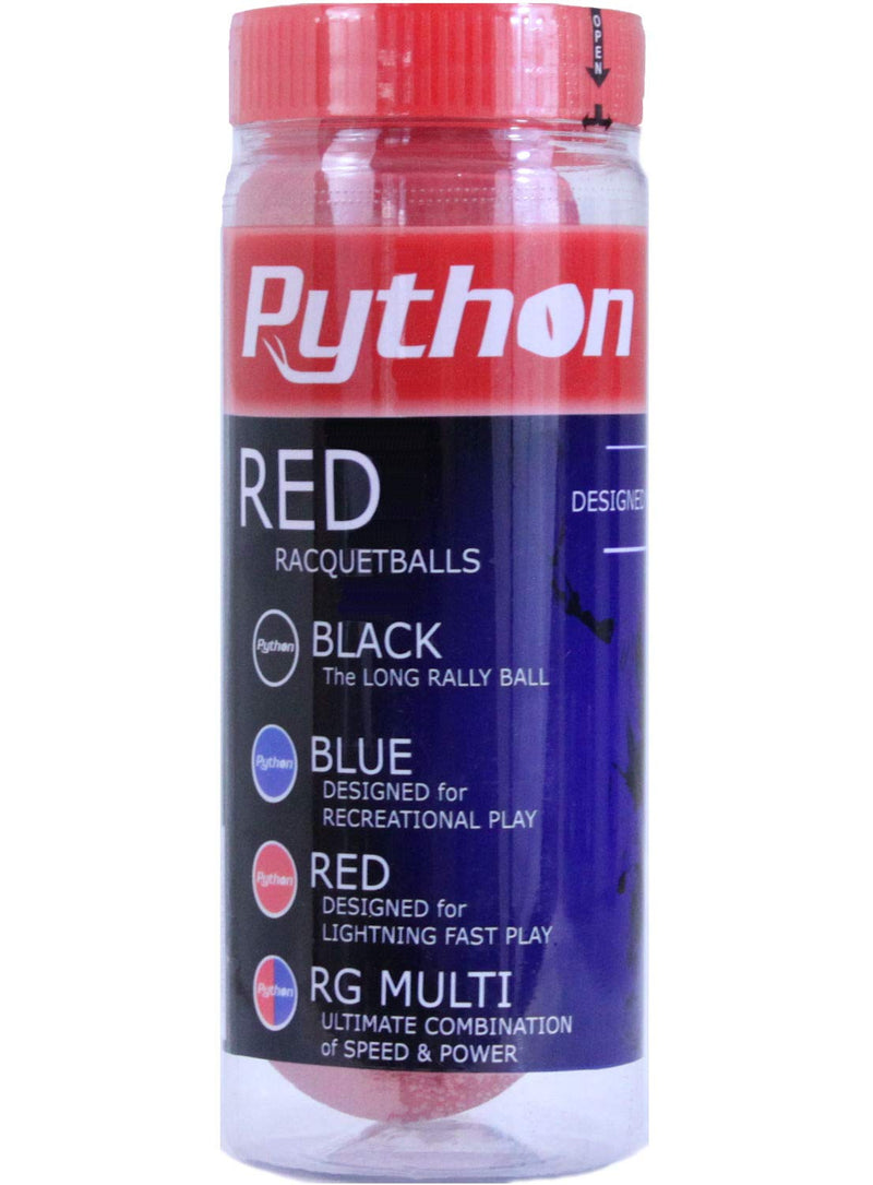 Python 3 Ball Can Red Racquetballs (Lightning Fast!) 1 - BeesActive Australia
