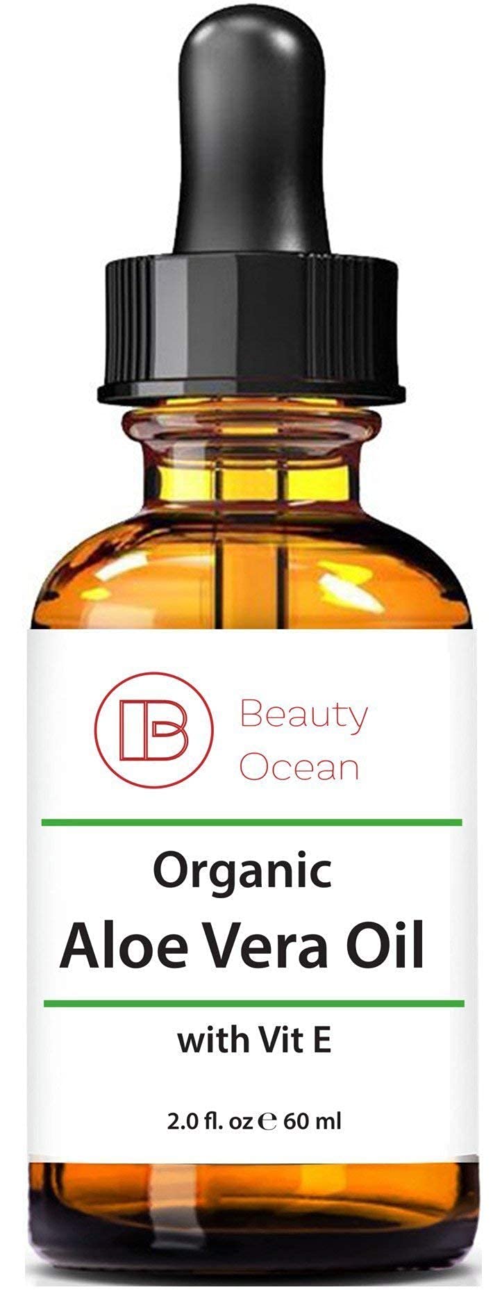 Organic Aloe Vera Oil, 2 oz For Hair, Skin, Face, Body and Sun Burns -Cold Pressed, Natural Oil from Beauty Ocean - BeesActive Australia