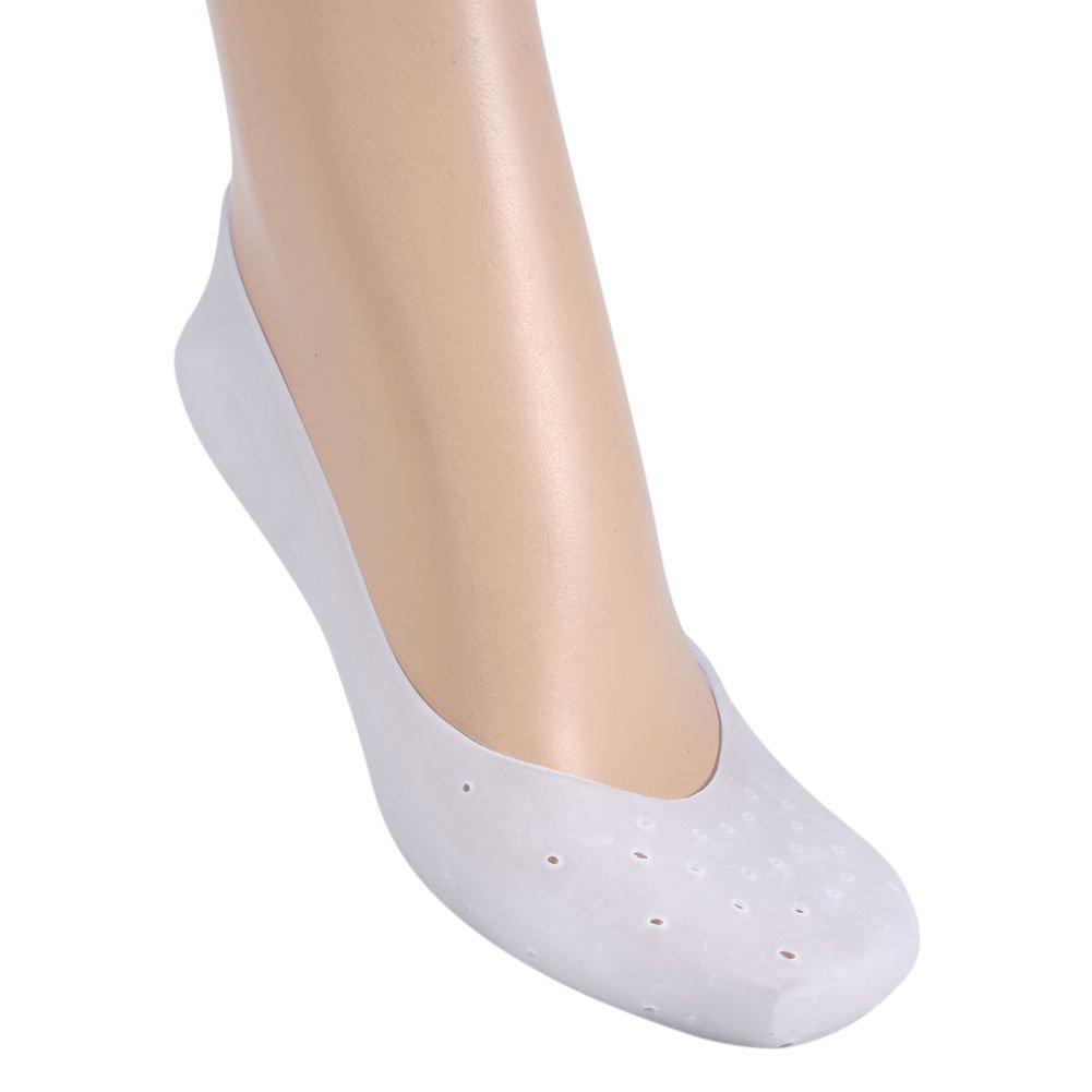 Silicone Gel Moisturizing Socks - Delman Cracked Treatment Protector, Prevent Plantar Fasciitis and Metatarsalgia, with Holes, Foot Care (Small) - BeesActive Australia