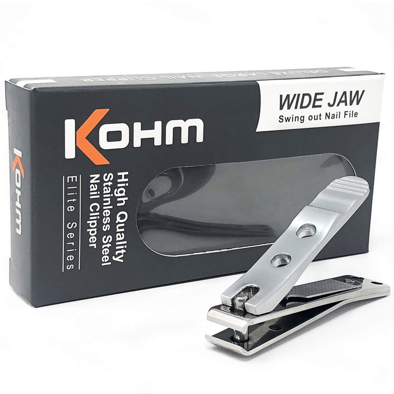 Kohm WHS-448L Heavy Duty, Straight Edge Nail Clipper, Large Wide Jaw Toenail Clippers for Thick Toenails, Fungal Nails, Nail Clippers for Men, Seniors, Adults - BeesActive Australia