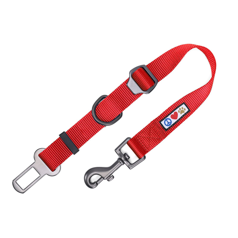 Pawtitas Dog Seat Belt | Pet Safety Seat Belt with Adjustable Strap for Small to Large Dogs | Exceeds Dog Safety Standards | Keep Your Dog Secure in The Car - Dog Car Seat Belt Red - BeesActive Australia