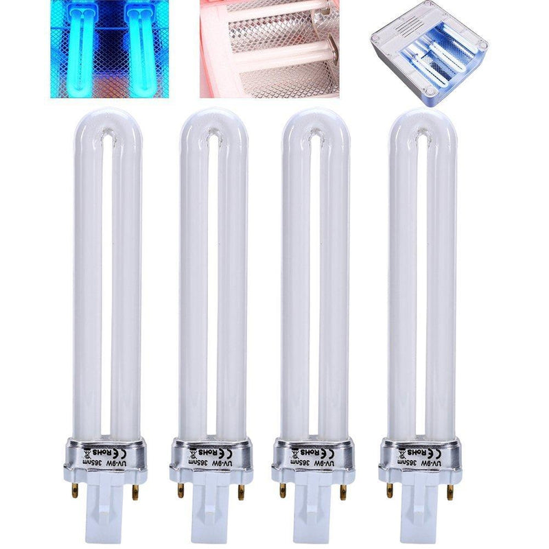 4 pcs 9 W Replacement UV Tube 365nm Lamp Bulb Tube for Nail Art Dryer UV Lamp Light - BeesActive Australia