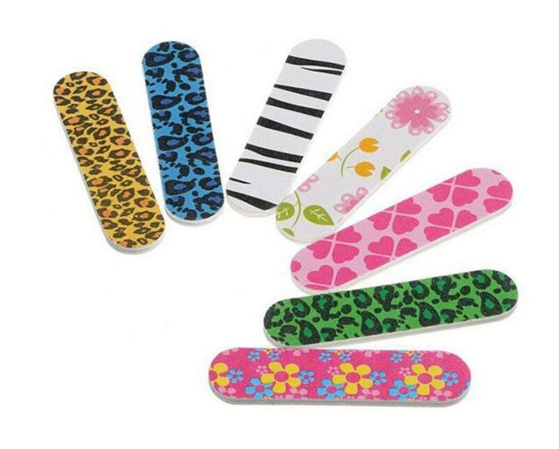 12PCS Random Color Colorful Mini Cute Double Sided Emery Board Grit Eva Nail File Cosmetic Manicure Pedicure Nail Buffering Files - BeesActive Australia