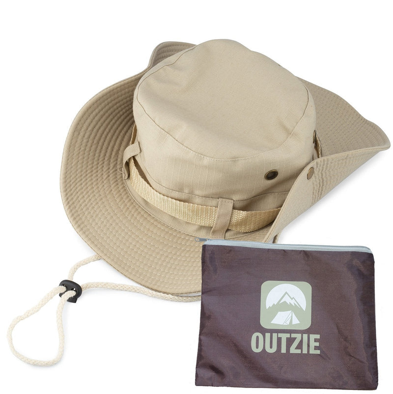 [AUSTRALIA] - Wide Brim Packable Booney Sun Hat |Lightweight Cotton |Fishing Gardening Tan X-Large 