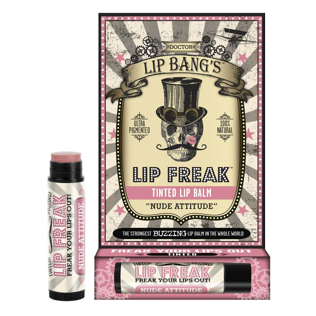 Doctor Lip Bang's Lip Freak Lip Balm | All Natural Buzzing |Tinted | Nude Attitude | 0.15 oz - BeesActive Australia