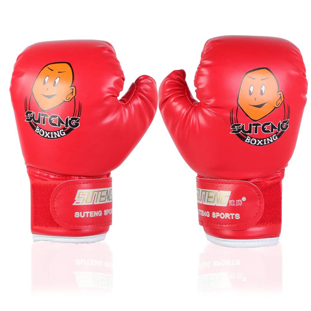 [AUSTRALIA] - VGEBY Kids Boxing Gloves,Youth Sparring Punching Training Sparring Boxing Gloves for Age 3-12 Years (Color : Red) 