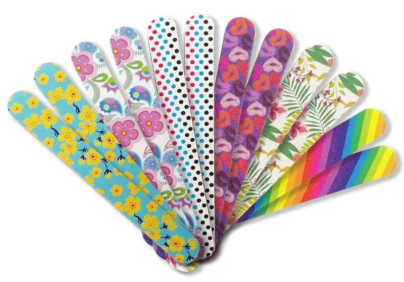 New8Beauty Emery Boards for Nails Series (12-Pack) (Multi-colored) Multi-colored - BeesActive Australia