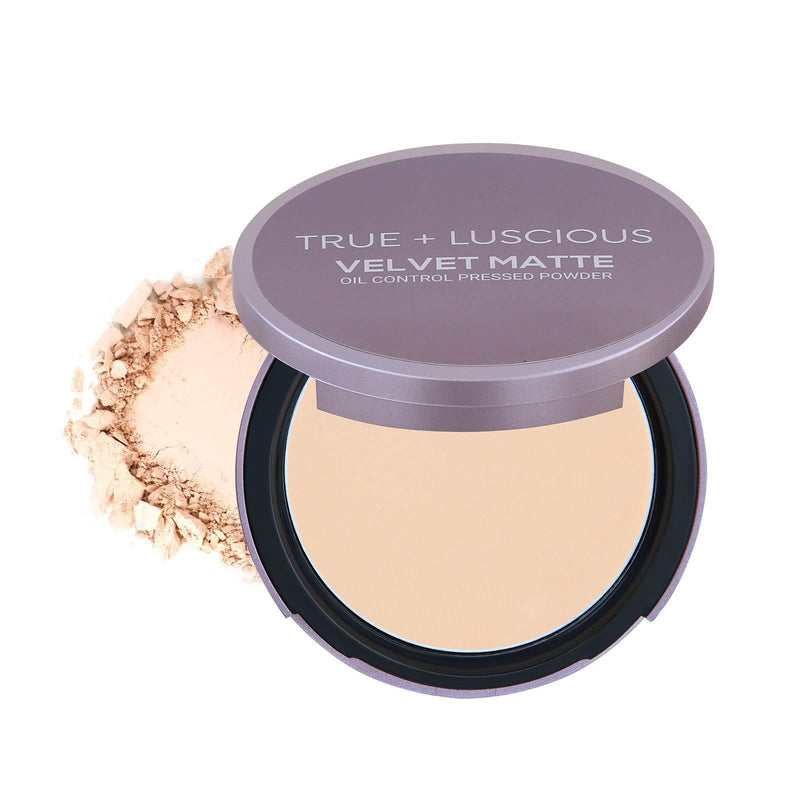 True + Luscious Velvet Matte Oil-Control Face Powder Compact - Vegan, Cruelty Free, Paraben Free. Multi-use Powder Foundation - 0.35 oz (Shade 0: Very Fair w/ Neutral to Pink Undertones) Shade 0: Very Fair w/ Neutral to Pink Undertones - BeesActive Australia