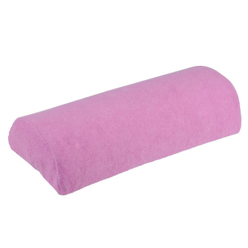 QIMYAR Soft Nail Art Design Cushion Hand Rest Pillow Half Column Manicure Care Treatment Salon Tool Pink - BeesActive Australia