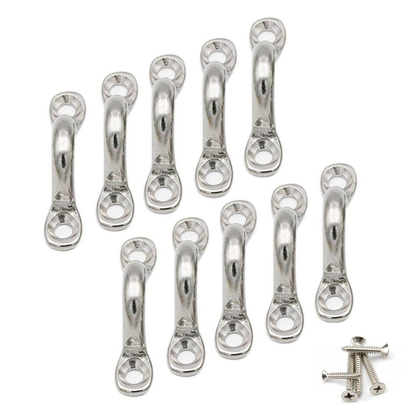 [AUSTRALIA] - Tebery 3/4-Inch Pad Eye, Tie Down, Kayak Deck Loops, Stainless Steel Loop with Screws, 10 Pack 