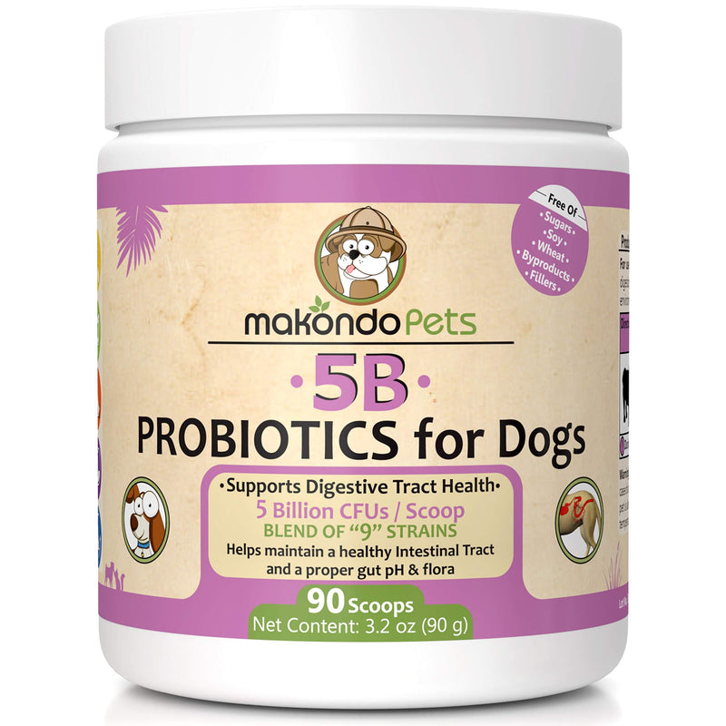 Probiotics for Dogs & Puppies–Extra Strength 9 Species, 5 Billion CFU per Scoop of Dog Probiotics and Digestive Enzymes for Dogs. Support Fiber for Dogs & Dog Allergy Relief– Powder Probiotic for Dogs 3.17 Ounces - BeesActive Australia