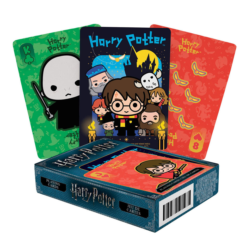 [AUSTRALIA] - AQUARIUS Harry Potter Playing Cards - Chibi Themed Deck of Cards for Your Favorite Card Games - Officially Licensed Harry Potter Merchandise & Collectibles - Poker Size with Linen Finish 