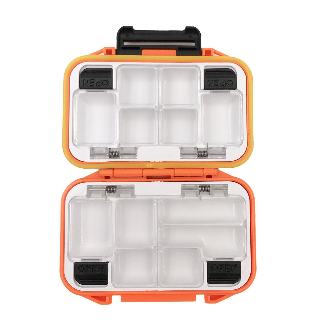 Milepetus Waterproof Fishing Lure Box Spoon Hooks Baits Storage Tackle Box Containers for Casting Fishing Fly Fishing,Large/Medium/Small Lure Case Available Orange-Small - BeesActive Australia