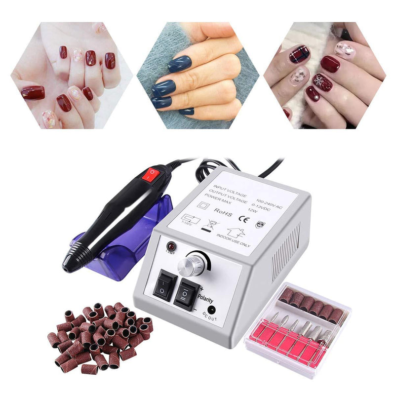 Electric Nail Drill Machine Nail File Drill Set Kit for Acrylic Nails, Gel Nail, Nail Art Polisher Sets Glazing Nail Drill Manicure Pedicure by Buycitky (Rose) - BeesActive Australia