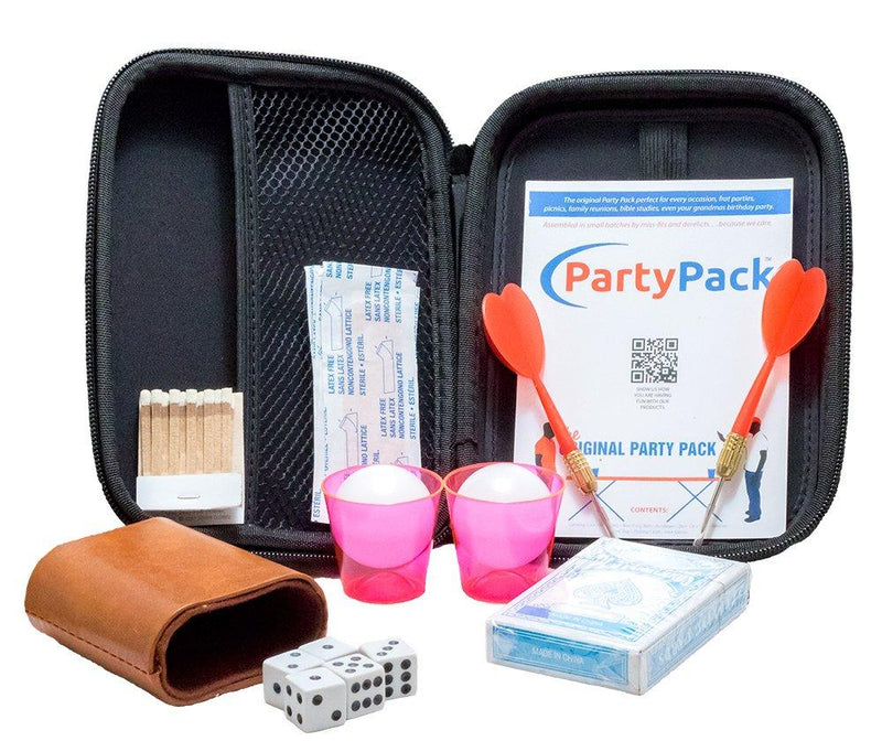 Party Pack The Original, Beer Pong Balls, Beer Darts, Dice, Dice Cup, Playing Cards, and Shot Glasses - BeesActive Australia