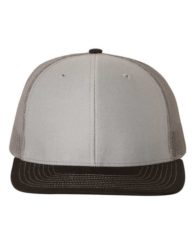 RICHARDSON Mens Six-Panel Trucker Snapback Adjustable Grey/Charcoal/Black - BeesActive Australia