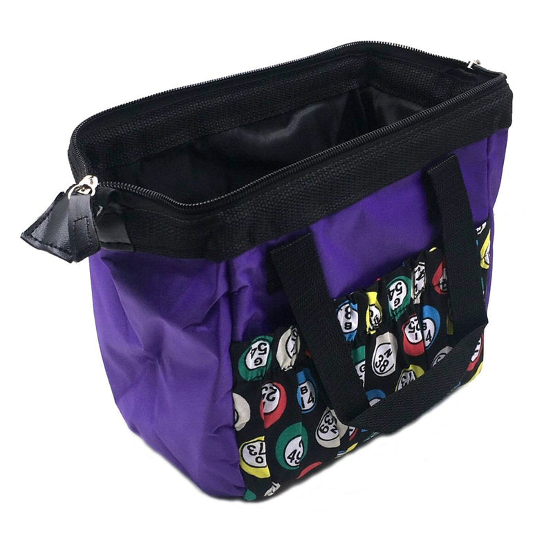 Tapp Collections Bingo Dauber 6 Pockets Tote Bag Bingo Ball Design / Purple - BeesActive Australia