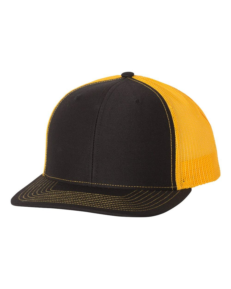 RICHARDSON 112 Trucker OSFA Baseball HAT Ball Cap One Size Black/ Gold - BeesActive Australia
