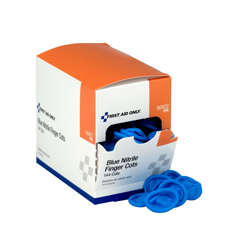 First Aid Only Nitrile Finger Cots, 144 Piece Finger Protectors (90922) - BeesActive Australia
