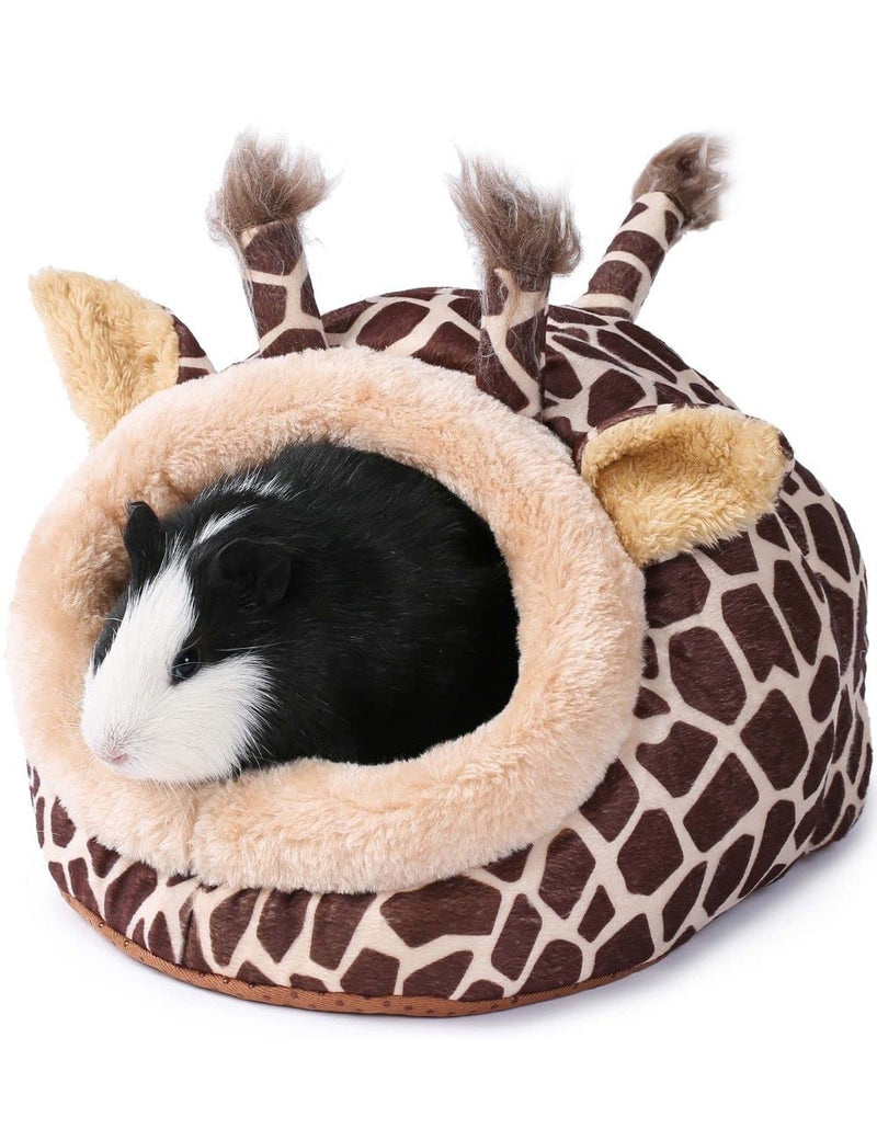 JanYoo Chinchilla Hedgehog Guinea Pig Bed Accessories Cage Toys Bearded Dragon House Hamster Supplies Habitat Ferret Rat Large 1-Giraffe - BeesActive Australia