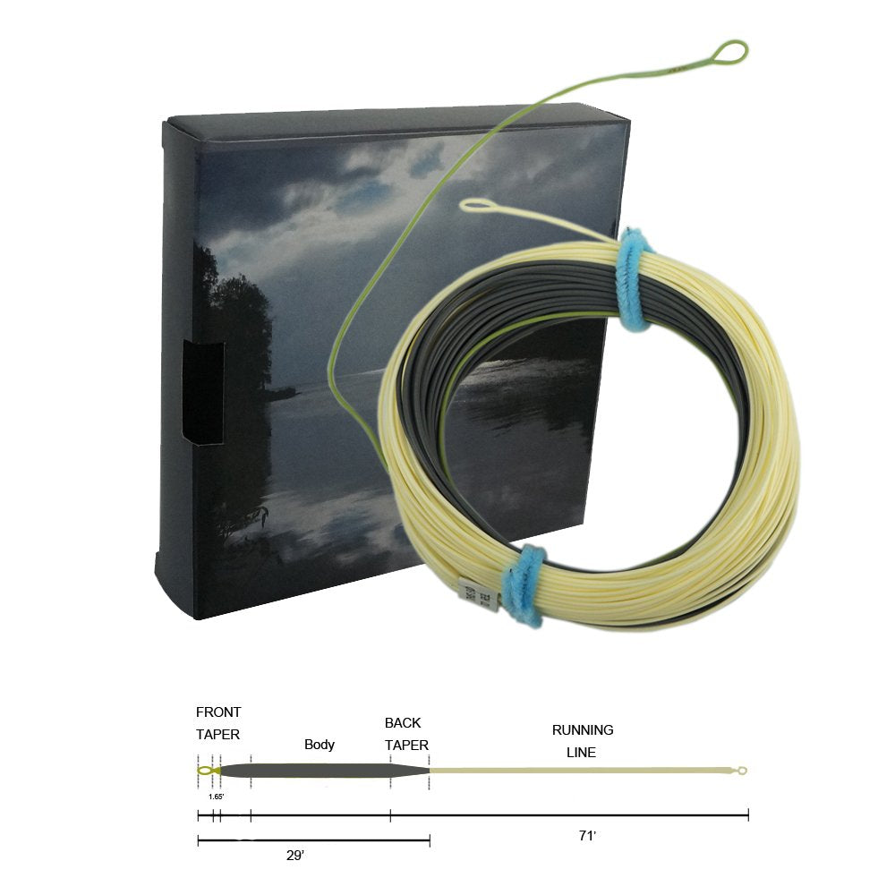 Aventik Solid Fly Fishing Line Indicator Freshwater Fishing Line Percerption Line Ultra Low Stretch Core, Loading Zoom Welded Loops Line Grass green+grey+milk 8F - BeesActive Australia