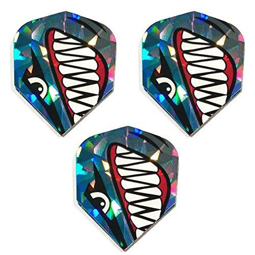 [AUSTRALIA] - Art Attack Harrows Hologram Angry Ocean Shark 75 Micron Strong Dart Flights (1 Set) 