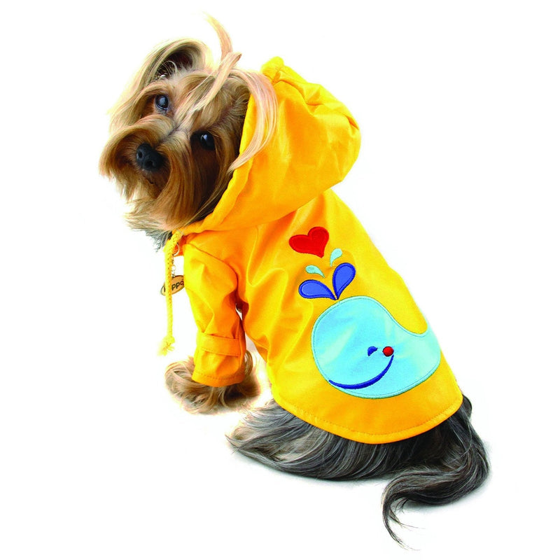 Klippo Dog/Puppy Splashing Whale Waterproof Jacket/Raincoat/Rain Gear/Rainwear with Cotton Lining for Small Breeds X-SMALL - BeesActive Australia