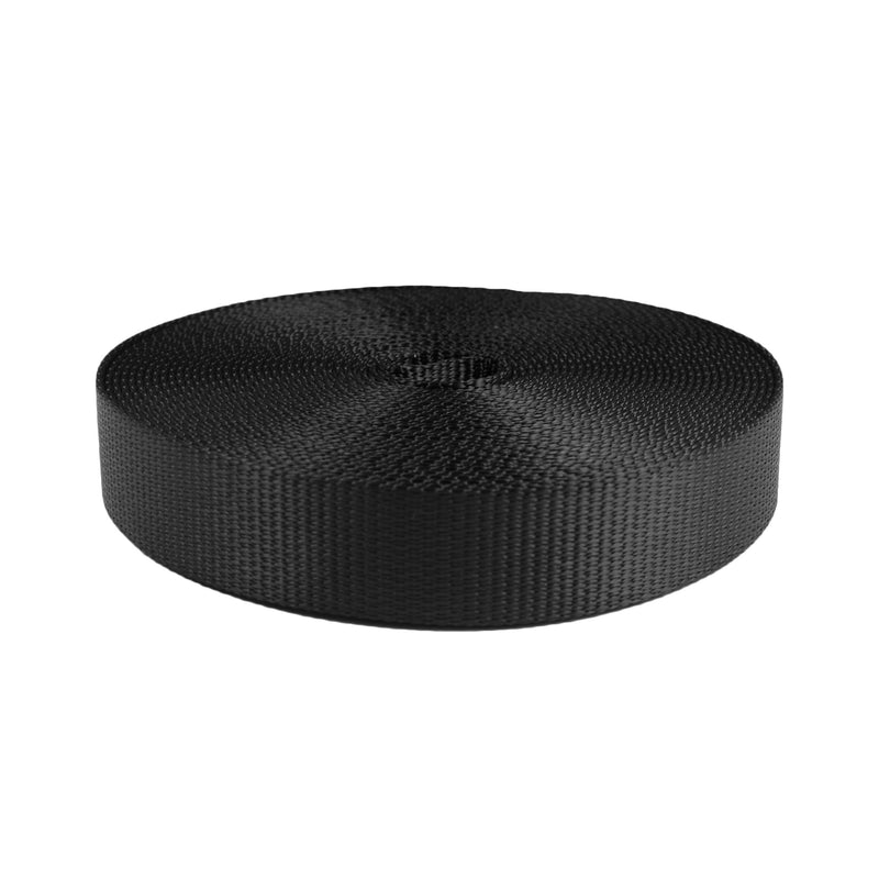 Strapworks Utility Polyester Webbing – Heavy Duty Strap For Outdoor Activities, Crafts, Dog Leashes - 1 Inch or 1.5 Inch x 10 Yards, Black 1 inch wide - BeesActive Australia