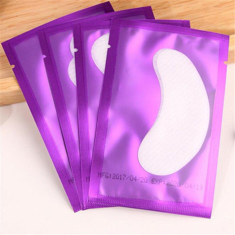 200 Pairs Set，Eye Gel Patches ,Under Eye Pads Lint Free Lash Extension Eye Gel Patches for Eyelash Extension Eye Mask Beauty Tool (purple) - BeesActive Australia