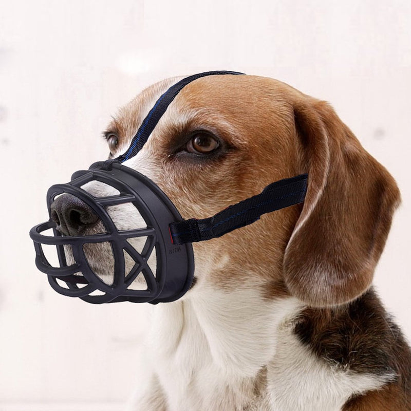 Mayerzon Dog Muzzle, Basket Breathable Silicone Dog Muzzle for Anti-Barking and Anti-Chewing Size2-9/3.2in Black - BeesActive Australia