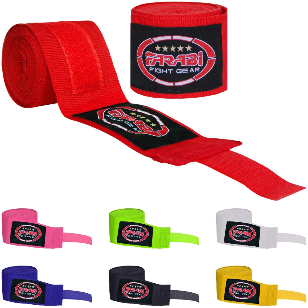 [AUSTRALIA] - FARABI Kids Boxing Hand Wraps 2.5 Meters Junior Hand Wraps Boxing Hand Wraps Muay Thai Hand Wraps MMA Boxing Hand Wraps Men Boxing Hand Wraps Kids Boxing Hand Wraps Inner Gloves Red 