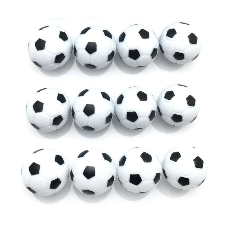 FQTANJU Table Soccer Foosball Replaceable Balls, Black and White,12pcs, Diameter 28mm/32mm/36mm. 32mm - BeesActive Australia