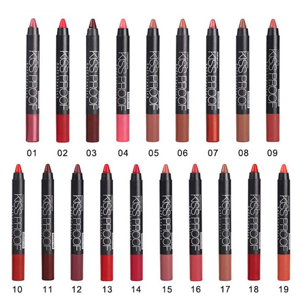 Jollymap 19 colors Kiss Proof lipstick pen/no discoloration/can cut the plastic rod - BeesActive Australia