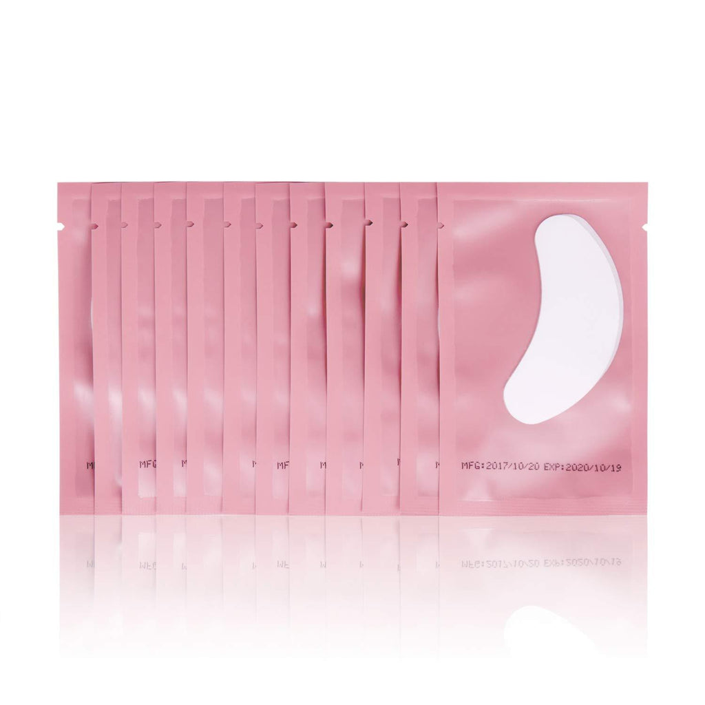 100 Pairs Set Under Eye Pads, Comfy and Cool Under Eye Patches Gel Pad for Eyelash Extensions Eye Mask Beauty Tool (Pink) - BeesActive Australia