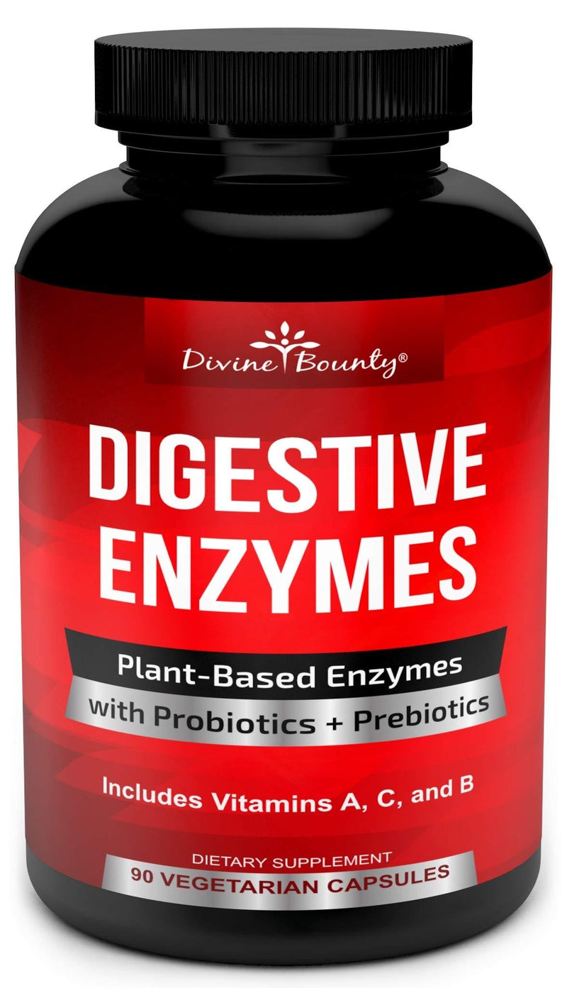 Digestive Enzymes with Probiotics & Prebiotics - Digestive Enzyme Supplements w Lipase, Amylase, Bromelain - Support a Healthy Digestive Tract for Men and Women – 90 Vegetarian Capsules - BeesActive Australia