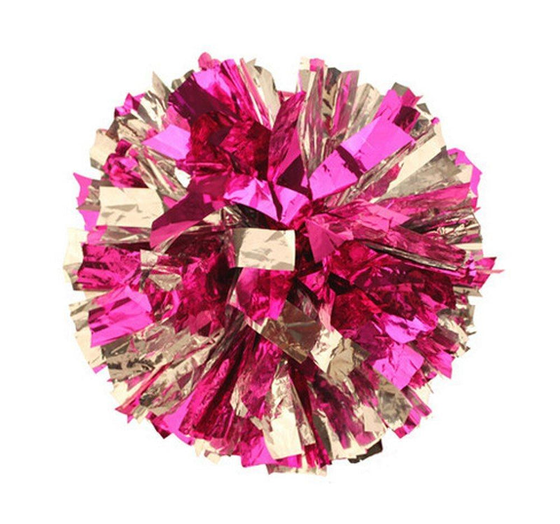 [AUSTRALIA] - PUZINE 13'' Cheering Squad Spirited Fun Cheerleading Kit Cheer Poms Pack of 2(100g) pink with silver 