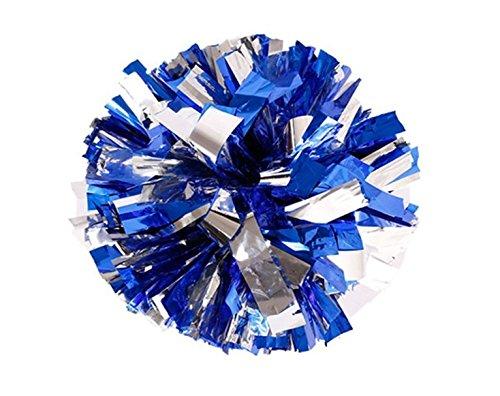 [AUSTRALIA] - PUZINE 13'' Cheering Squad Spirited Fun Cheerleading Kit Cheer Poms Pack of 2(100g) blue with silver 