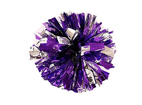 [AUSTRALIA] - PUZINE 13'' Cheering Squad Spirited Fun Cheerleading Kit Cheer Poms Pack of 2(100g) purple with silver 