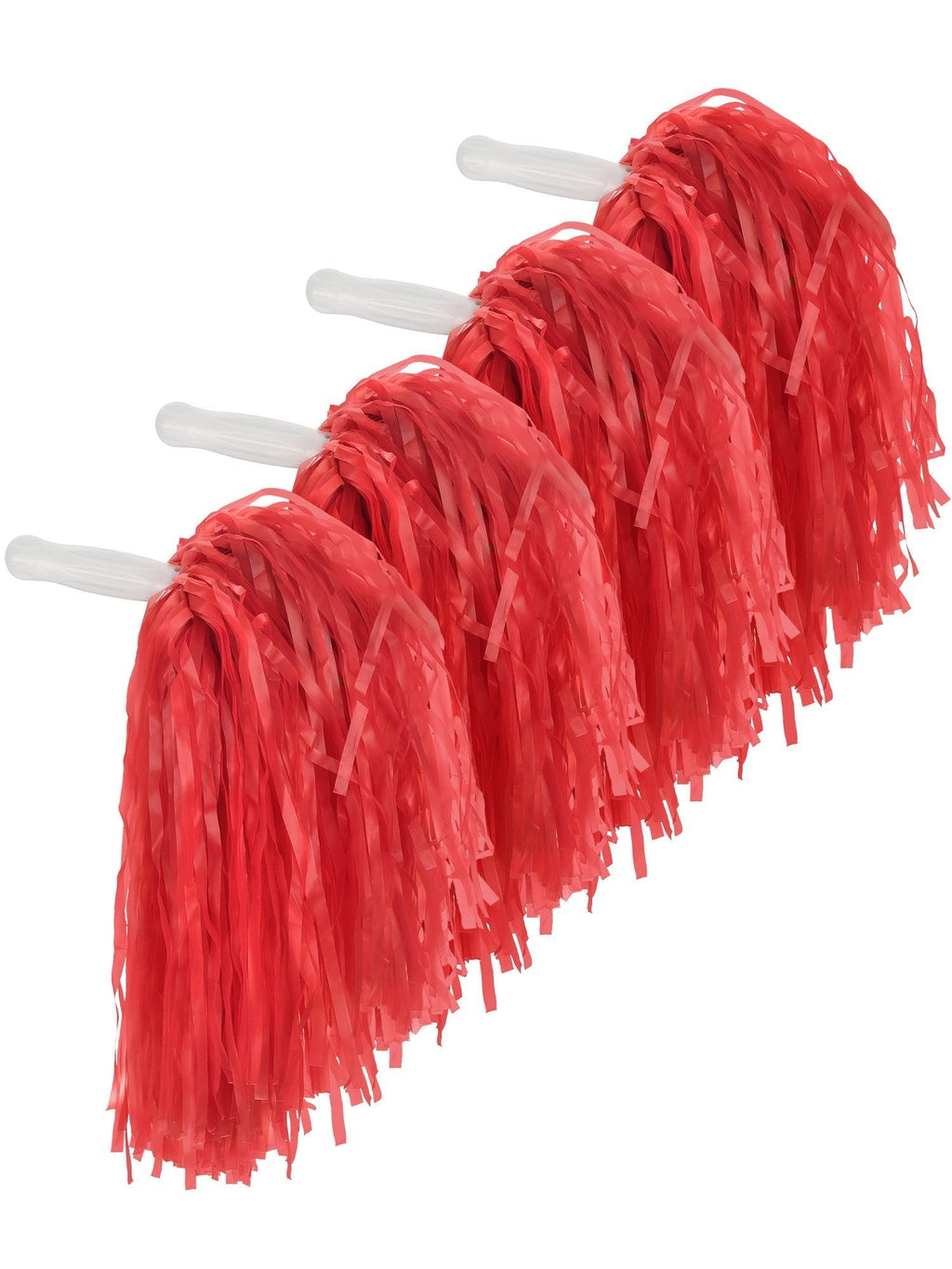 [AUSTRALIA] - 2 Pairs Plastic Cheerleader Cheerleading Pom Poms for Party Costume Fancy Dress Dance and Sport Party Dance Red 