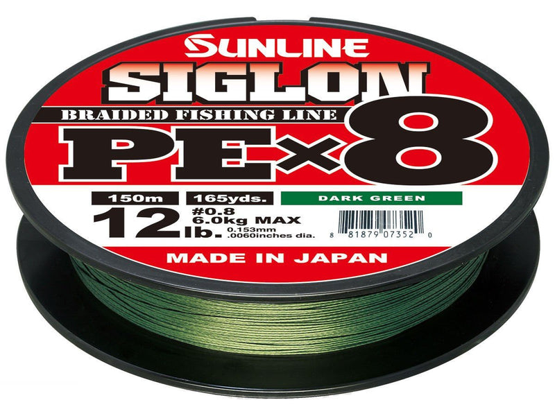 Sunline Siglon PEx8 Dark Green 10 lb 165 yd, One Size - BeesActive Australia