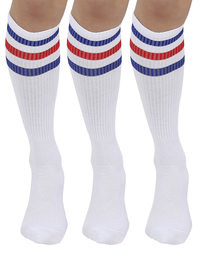 Joulli White Knee High Tube Socks 1-3 Pairs 3pairs Wbr ( 3 Pairs ) - BeesActive Australia